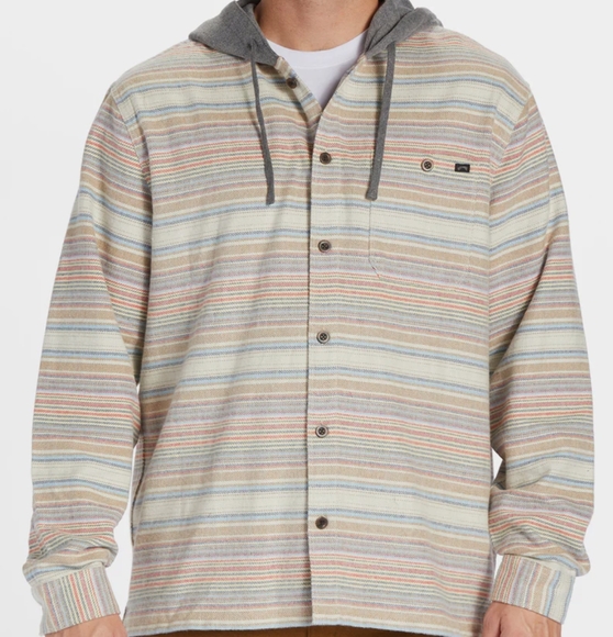 BillABONG NEW Wave Washed Baja Stretch Flannel Shirt Jacket - Picture 2 of 11